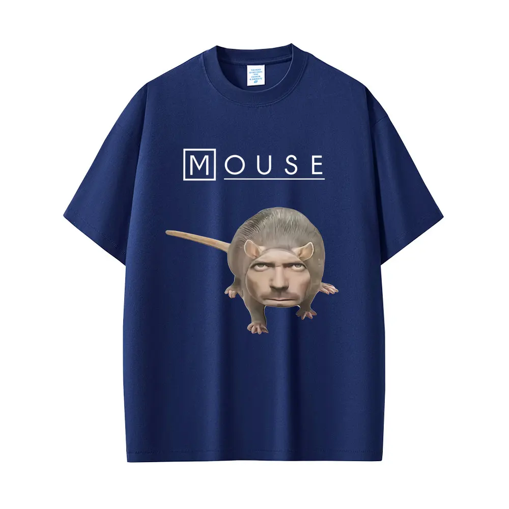 House_Mouse MD Funny Meme T-shirt Men Women Casual Oversized Short Sleeve T Shirts Fashion High Quality Cotton Tees Streetwear