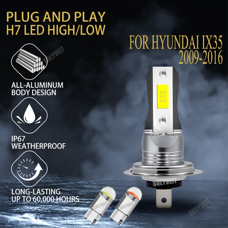 クールで安定したパフォーマンスを実現するオールアルミニウムエンジニアリング LED メインディップド ヒュンダイ ix35 2009 2010 2011 2012 2013 2014 2015 2016用