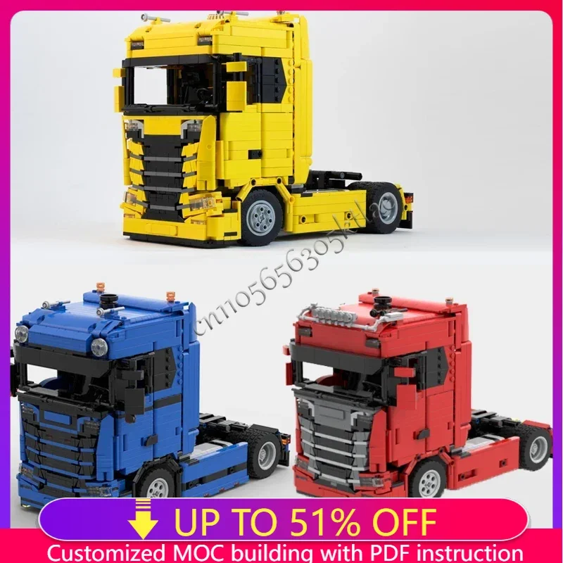 

1569PCS Scanied 770S City Container Tractor Unit Dump Truck Tower Head Model DIY Creative Ideas Technology Child Toy Puzzle Gift