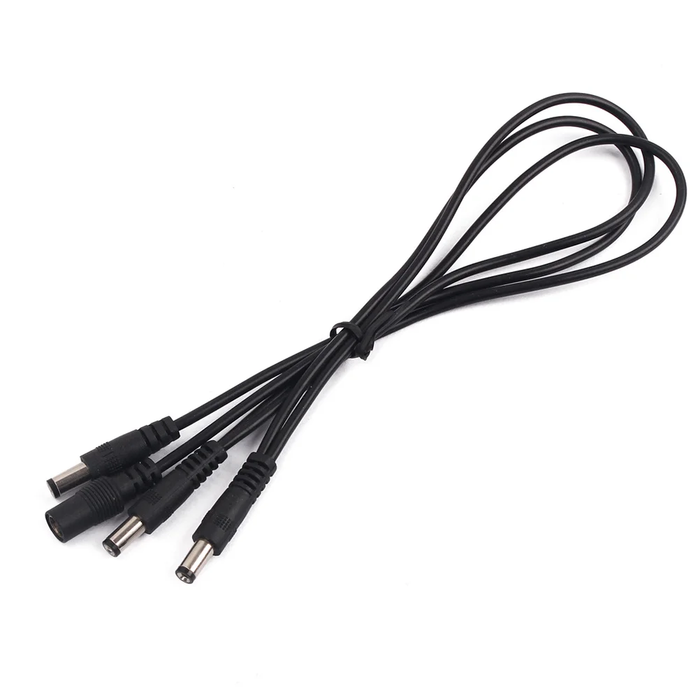 

Straight Plug Cable 1 To 3 Splitter For Guitar Effects Power Supply Daisy Chain Cord Electric Guitar Pedal Connector Black