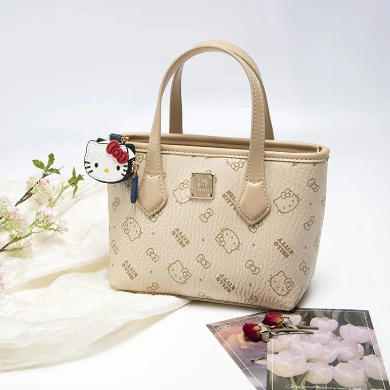 Sanrio креативный кожаный KT Cat сумка кулон мультфильм Hello Kitty брелок Kawaii модная одежда аксессуары подарок на день рождения