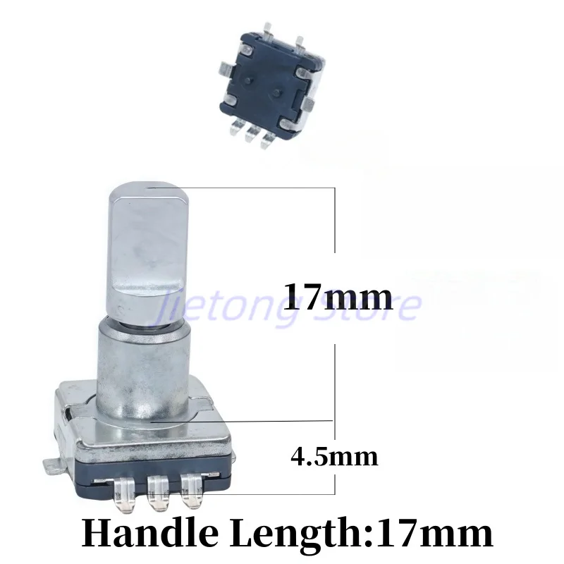 10pcs Encoder Code Switch EC11 Rotary With Push Button Switch 30 Position 360 Degree Infinite Rotation SMD 5pin Half Shaft