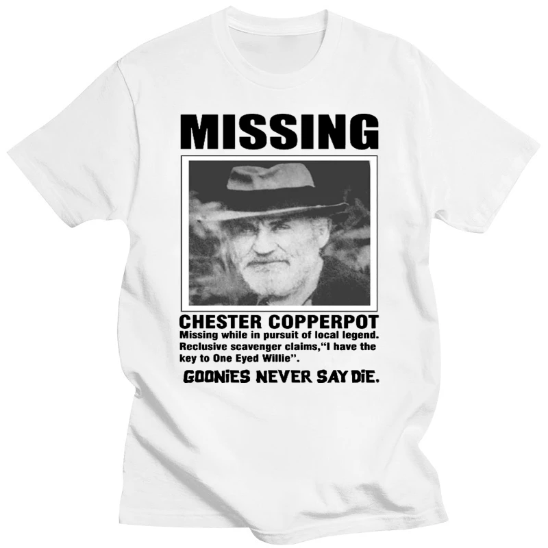 Men tshirt CHESTER COPPERPOT   Goonies   T Shirt Printed T-Shirt tees top