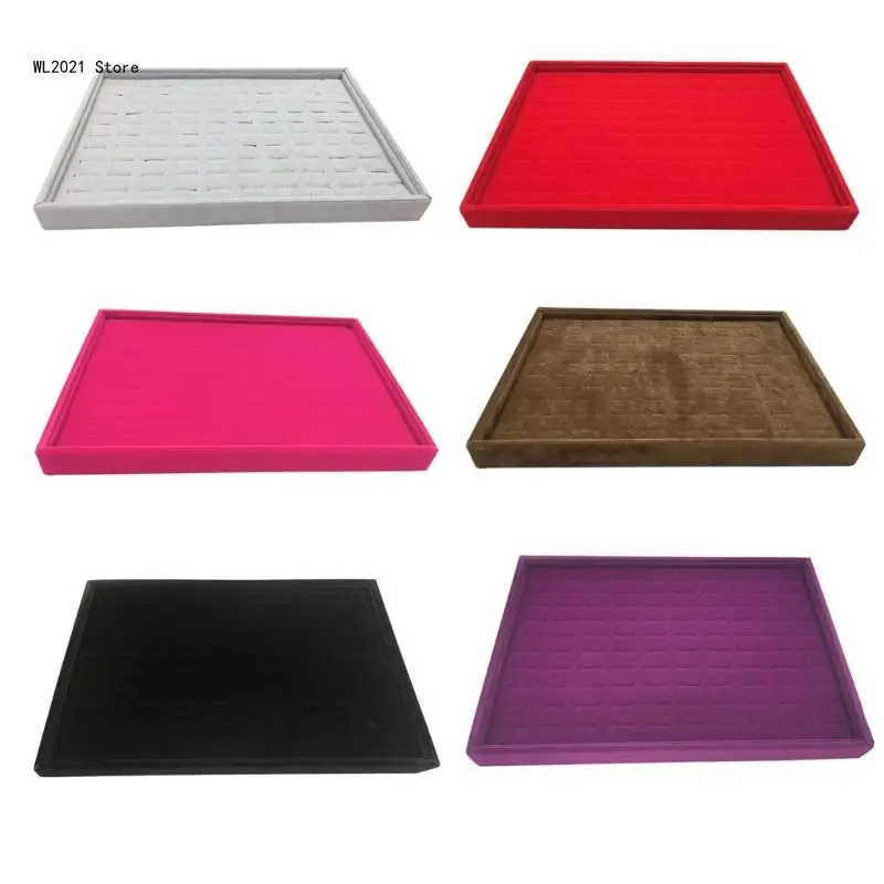 

100 Slots Ring Trays Ring Earrings Display Trays Showcase Jewelry Organizer Trays Ring Storage Trays for Selling Jewelry
