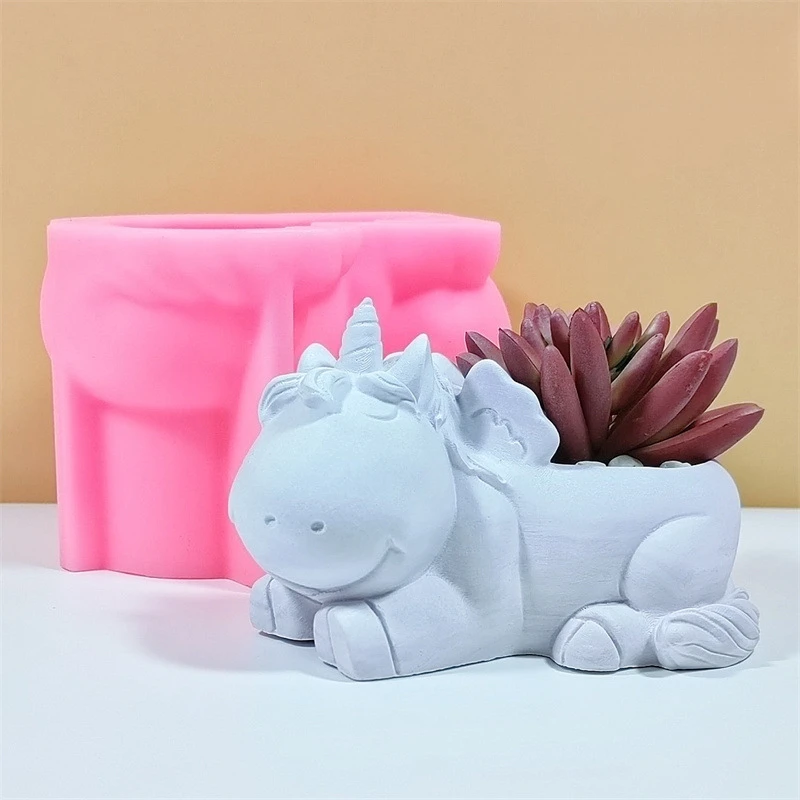 

2PCS Adorable 3D Pony Planter Mold: Charming Silicone Mold for Creative Succulent Gardens & Gifts