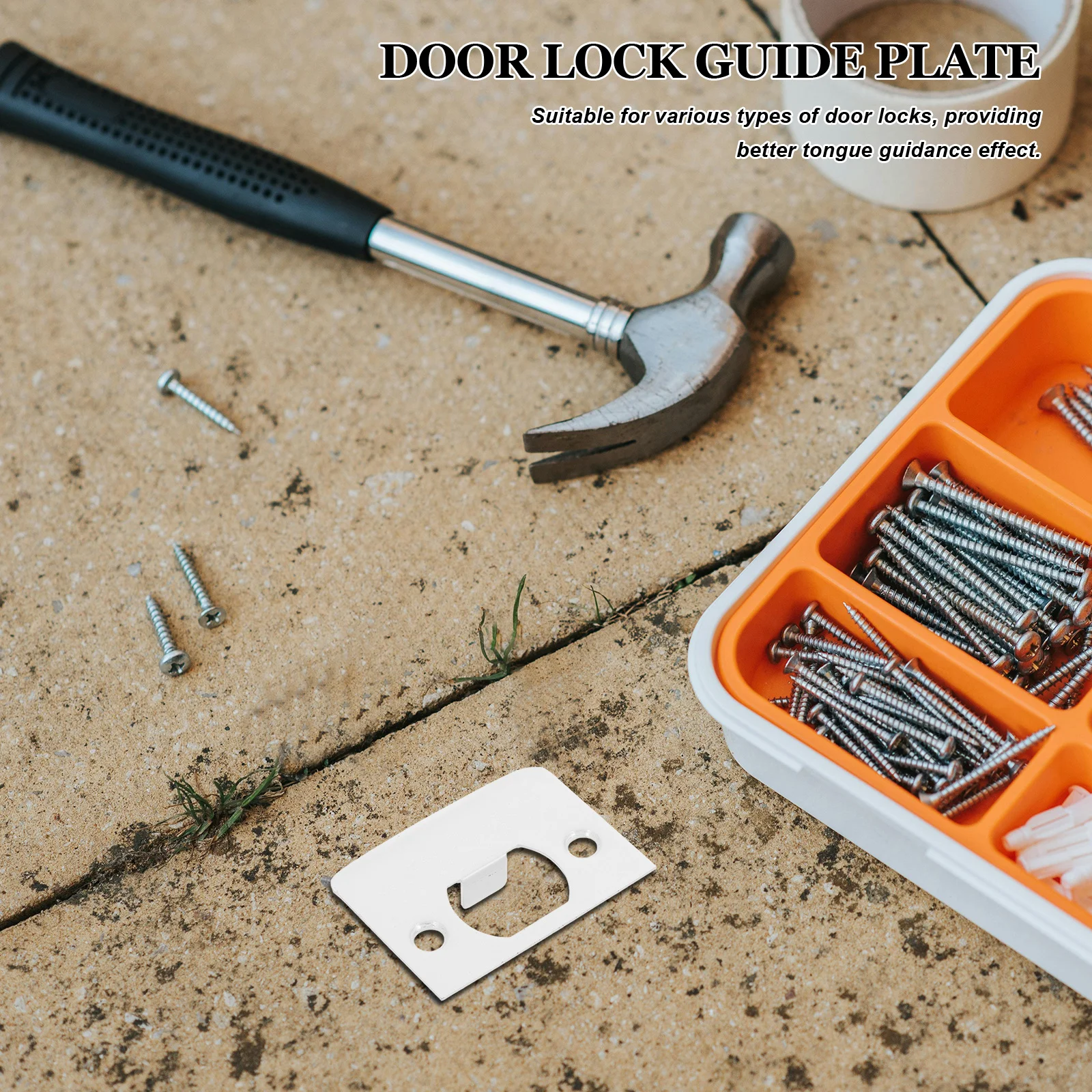 

Deadbolt Strike Plate Metal Stainless Steel Door Lock Plate for Front Door Security and Long-Lasting Performance