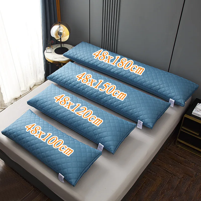 1pc Blue Pillow Core Long Pillows for Home Bed Sleeping Pillow 48x100/48x120/48x150/48x180cm Double Pillows Almohada