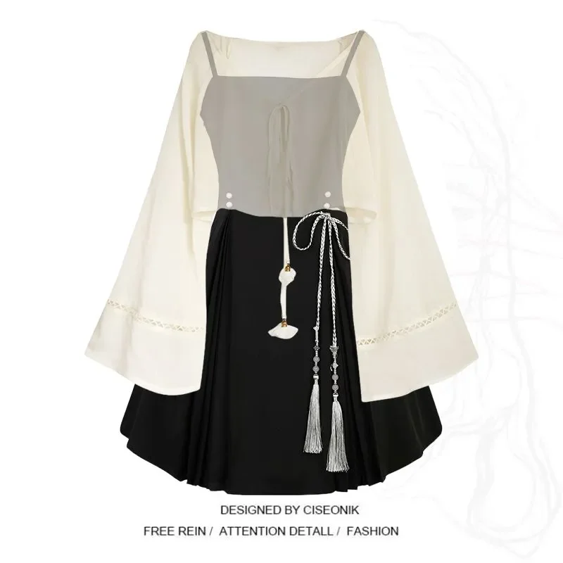 

NEW Summer Dress Solid Color Top Women's Chinese Traditional Style Suit Trendy