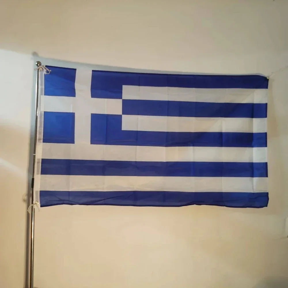 

Greek National Flag 3x5ft Durable Polyester Fabric for Outdoor Garden, Historical Displays & Indoor Wall Decor