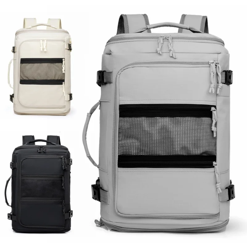 

USB Climbing Backpack Expandable Business Laptop Boarding Travel Luggage Bag Shoes Pocket Wet Dry Outdoor College Schoolbag