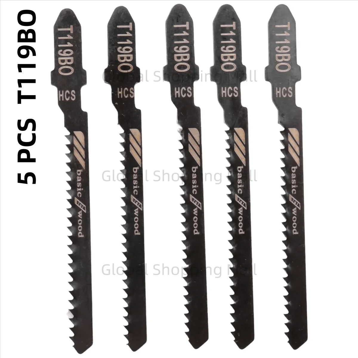 5pcs T119BO Jigsaw Blades Set T-Shank Jig Saw Blade 12 TPI Metal Wood Assorted Blades For Wood Plastic Metal Cutting Tools
