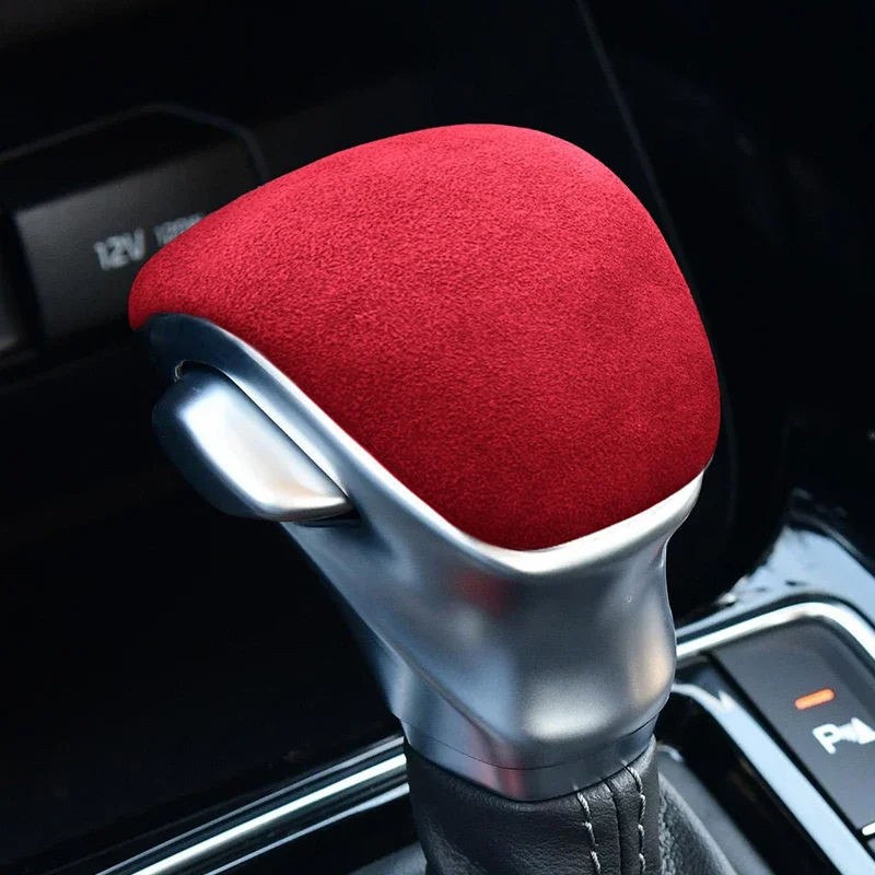 

Suede Wrap Gear Shift Knob Sticker For KIa K3 Picanto Forte Proceed Ceed Telluride Seltos SONET BORREGO Carens Soul Accessories