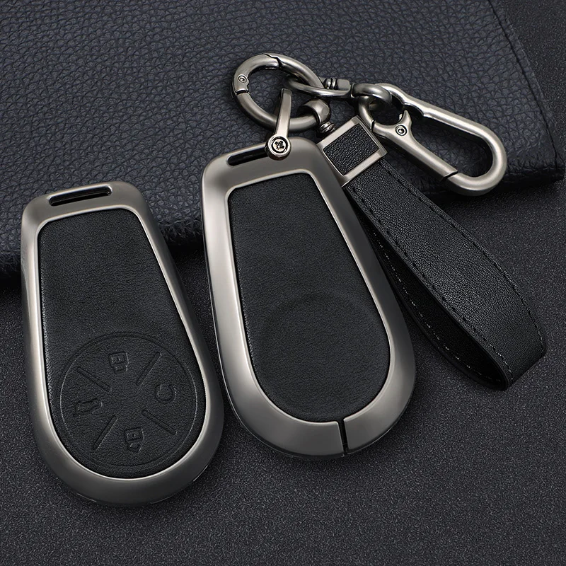 2024 NEW Zinc Alloy+ Leather Car Key Case Cover for EXCEED Chery EQ5 AtlantiX CDM EXCEED TXL EXCEED IX  Protective Accessories