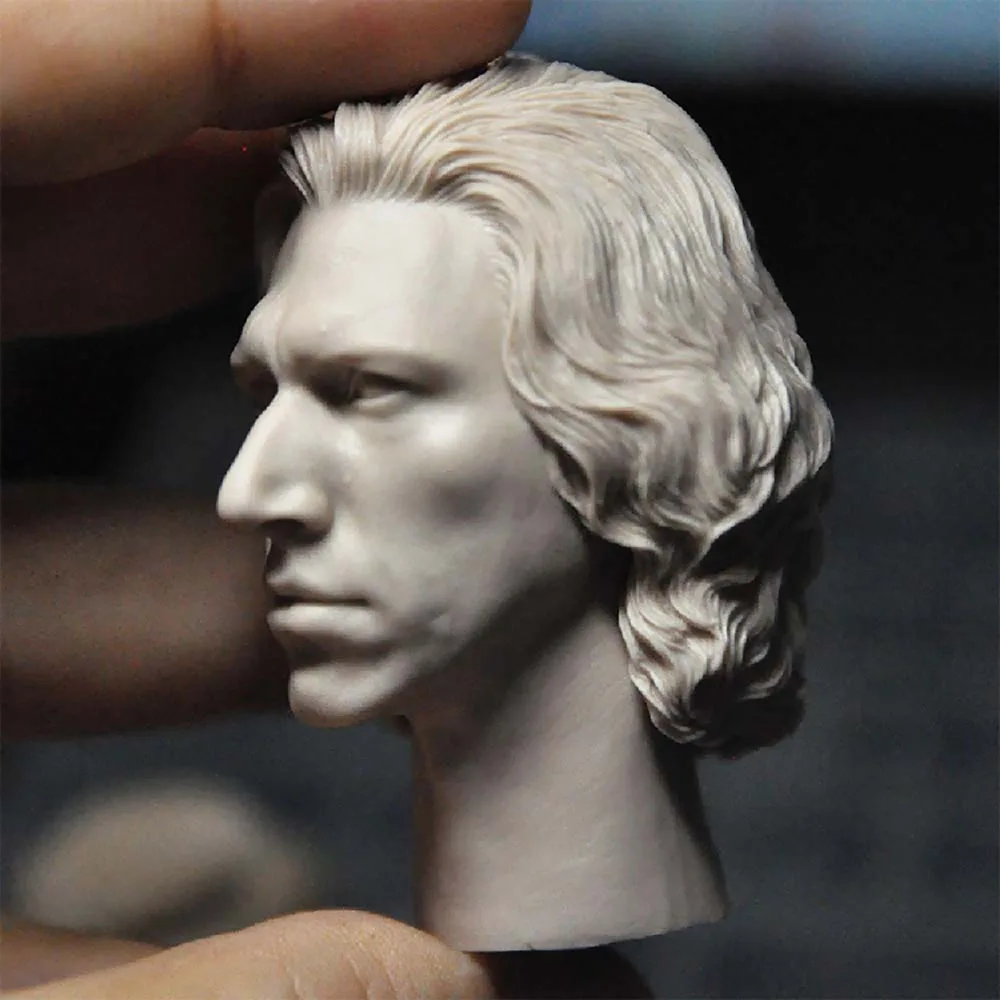1/6 Kylo Ren Adam Douglas Driver Head Sculpt PVC Male Soldier Head Carving Model Fit 12 inch Action Figure Body