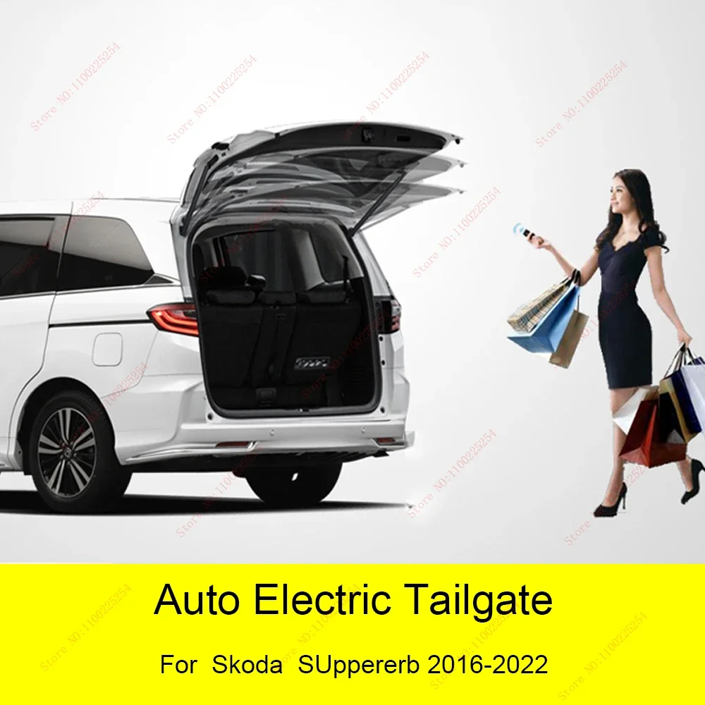 Elevador eléctrico inteligente para puerta trasera, para Skoda SUppererb OCTAVIA, Control remoto, botón de asiento de transmisión, juego de Control de altura para evitar pellizcos