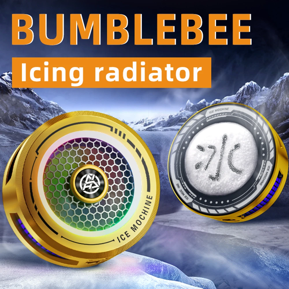 2 in 1 AL19 Magnetic/ Back-clip Mobile Phone Cooler Semiconductor Cooling Radiator 15W Mobile Phone Summer Cooler for PUBG Game