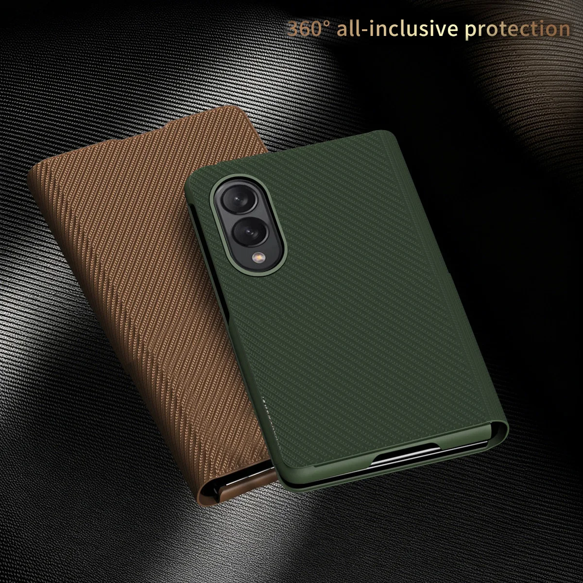 Anti-Fingerprint Kevlar Matte Leather Pattern Case for Samsung Galaxy Z Fold 7 6 5 4 3 8 Wide Fold8 Ultra Folding Business Cover
