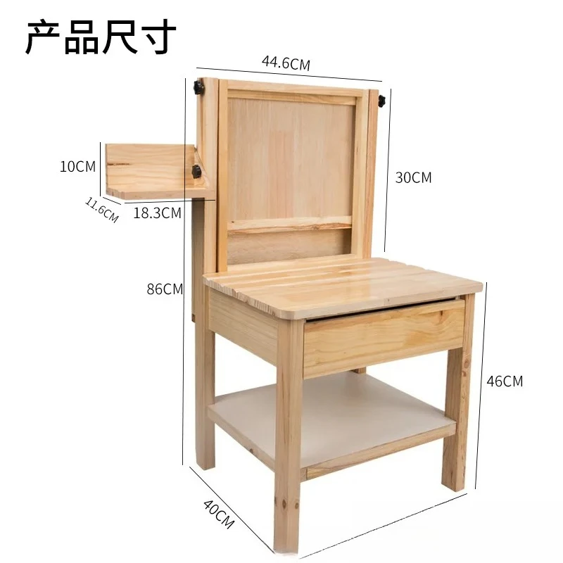 Lifting integrated solid wood painting table multi-functional drawer sketch table still life table studio art teaching aids