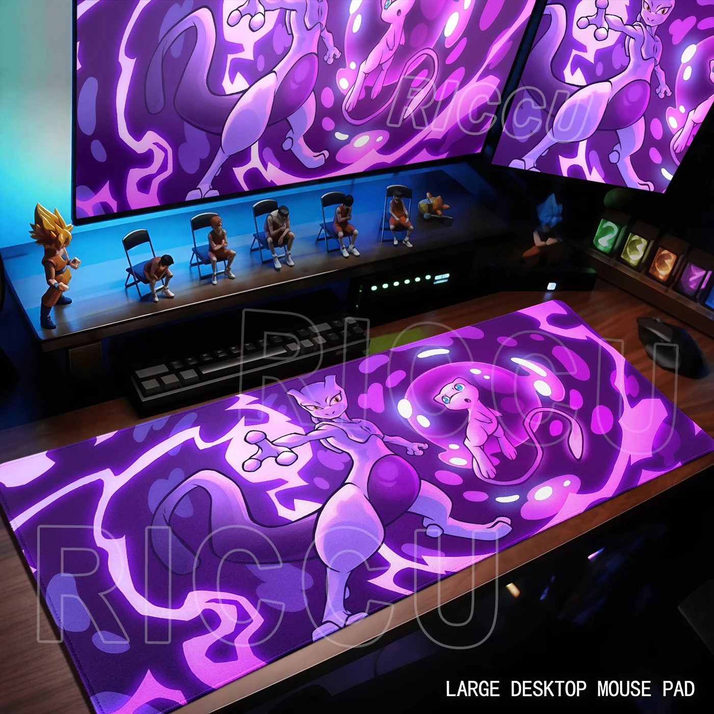 Pokemon Mouse Pad Gamer Large Pc Gaming Accessories Speed Keyboard Rubber Lock Edge DeskMat Gengar Ho Oh Rayquaza Eevee Mousepad