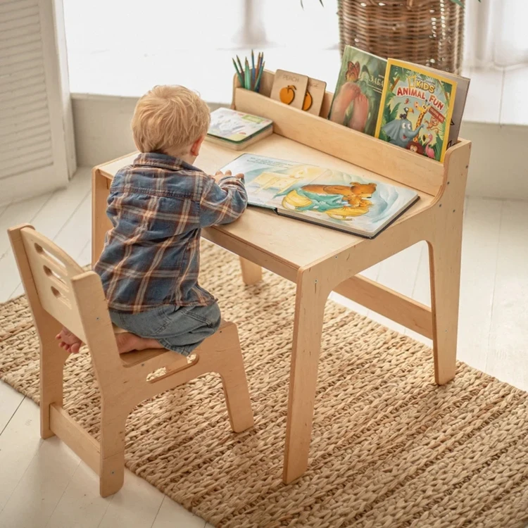 &c Kids Toddler Children Baby Activity Wooden Tables Learning Desk Kids Study Table and Chair Set School Children Furniture Sets