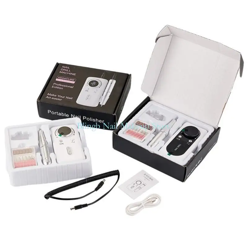 Máy khoan móng không dây 28ta 45000 vòng / phút có thể sạc lại tệp điện động cho móng chân