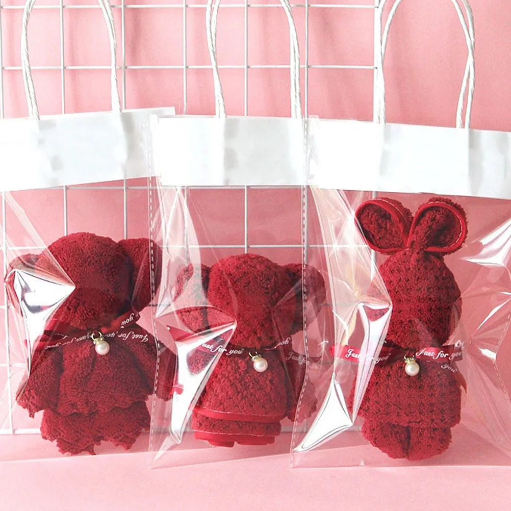 

3Pcs Bear Towel Lovely Animal Design High Quality Cotton Towel Soft Comfortable for Sensitive for Holiday Home