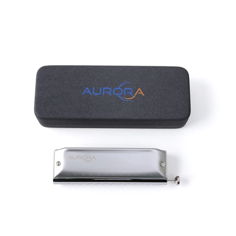 Silver 12 Holes and 48 Tones Harmonica Professional Performances Personal Shows Professionals High-quality Gift