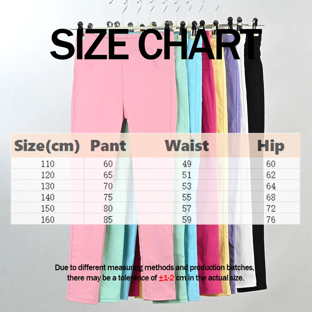 Spring  Autumn Girl Pencil Pants Thin Baby Legging Slim Fit Imitation Jeans Trousers Children's Pants Candy Elastic Pencil Pants