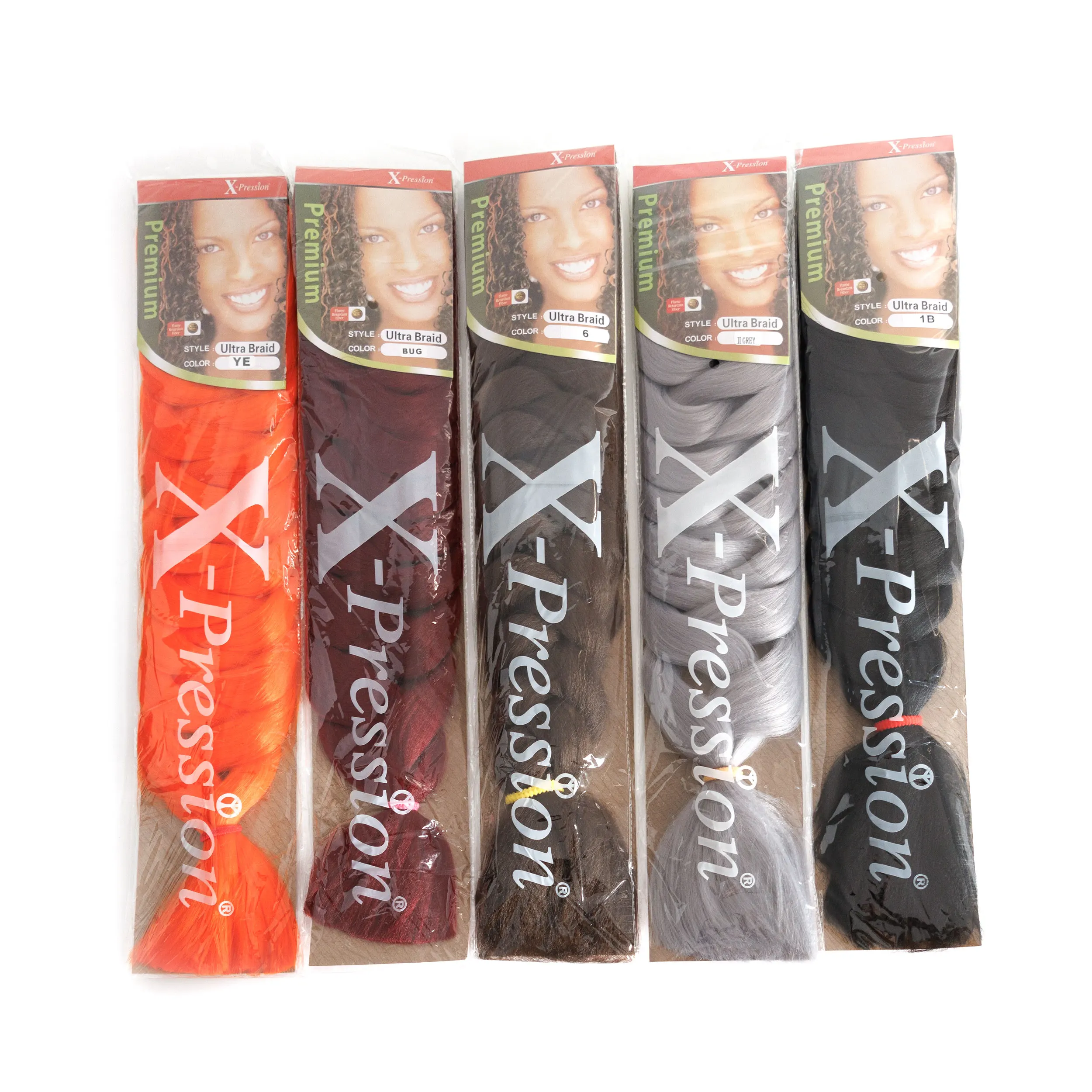 165g 82 Inch Flame Retardant Hot Water Setting Temperature Fiber Ultra Braid Synthetic Hair Extension Pre Stretch Braids