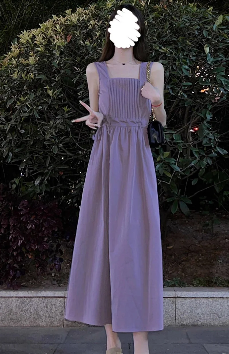robe-gilet-violette-sans-manches-unique-et-superbe-pour-femme-avec-un-sens-du-luxe-dans-l'ete-de-style-francais-avec-une-cintree