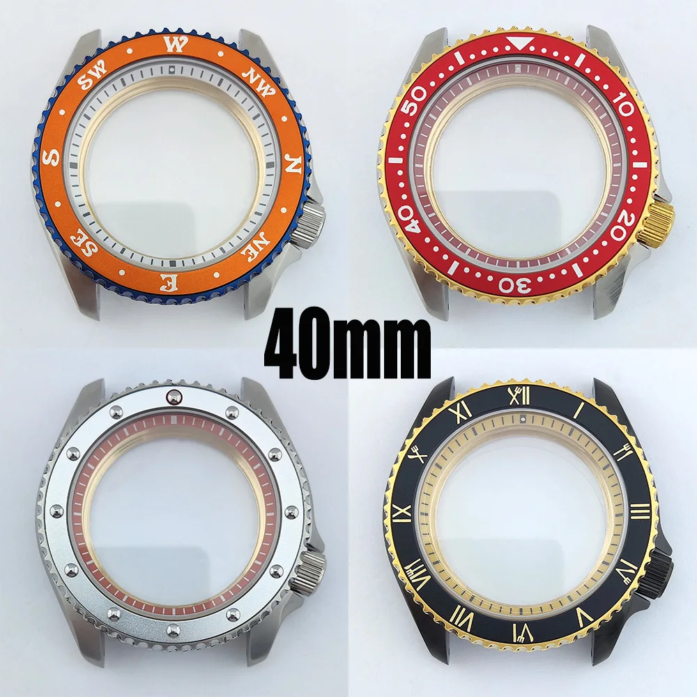 

40mm Case NH35 Case Skx007 Case High Quality Sapphire Glass Water Resistant Case For NH35/36 Movement Watch Replacement Parts