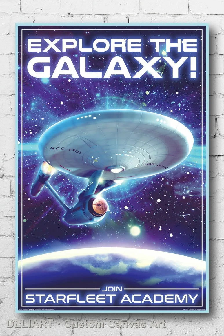 

STAR TREK - JOIN STARFLEET ACADEMY Canvas Poster EXPLORE Custom Size Available Room Decoration Home Decor Wall Art