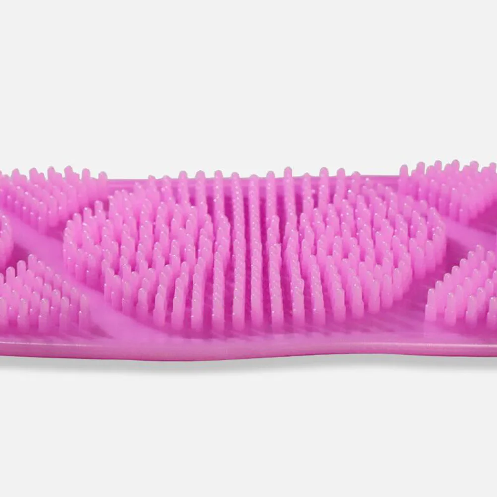 

2Pcs Long Silicone Bath Towel Shower Scrubber with Dual Loops for Back Neck Shoulder Exfoliating Deep Cleaning Body Massage Tool