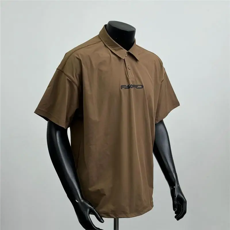 

Summer Large Size 300 Pou Men's ort Sve irt Qui Dry Cool Loose American Faion Top irt Busin Sle