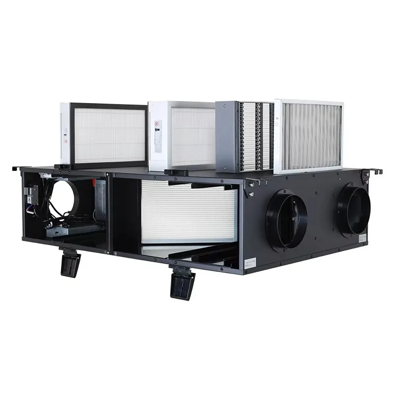 400CMH Ceiling Suspended Energy Recovery Ventilation System CE Remove VOC Formaldehyde Pollen Allergens For 160㎡ Household Room