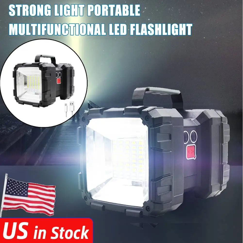 

Double Head Handheld Flashlight USB Rechargeable LED Floodling Light 1200LM/1500LM/2000LM for Camping Emergency