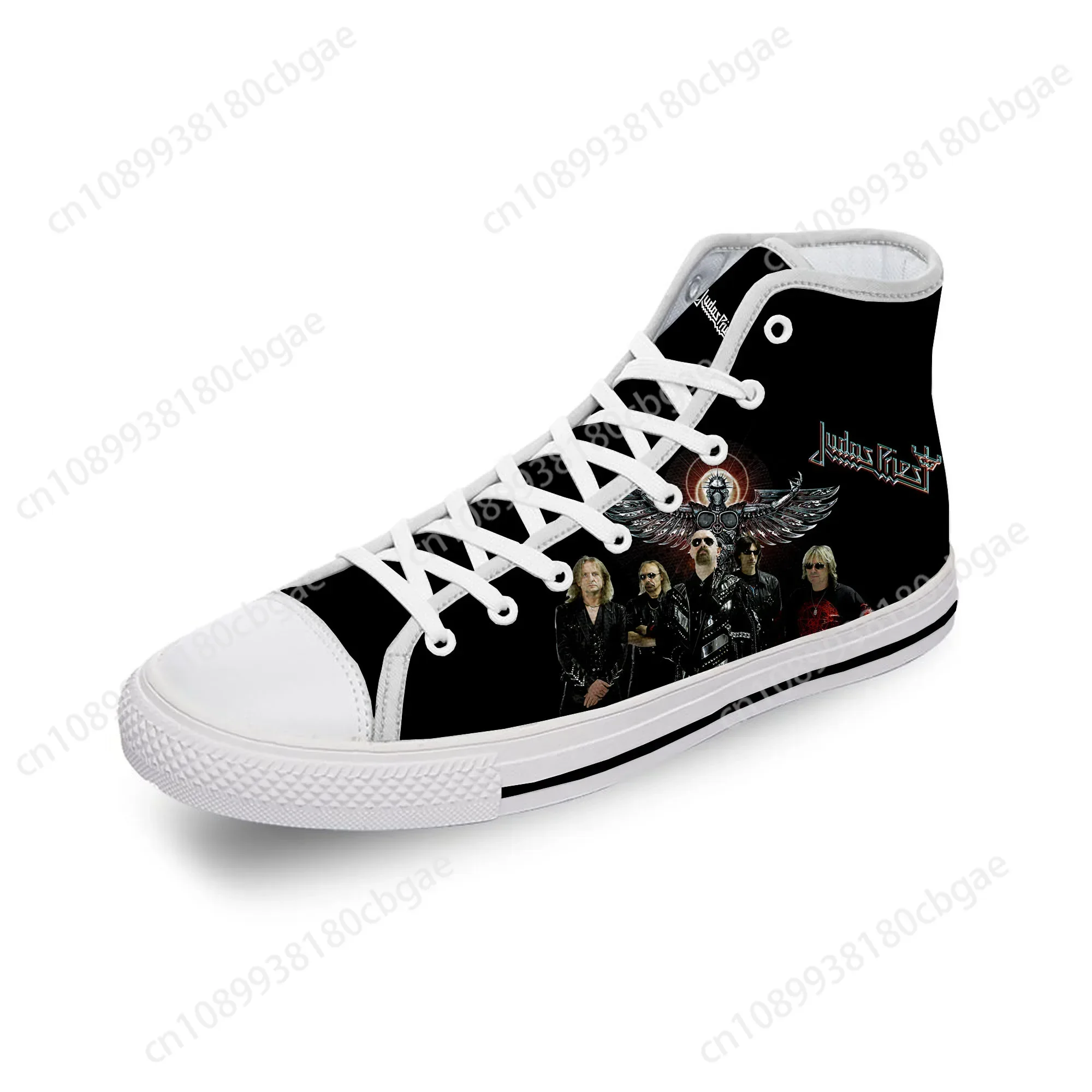 

Judas Priest Rock Band Metal White Cloth 3D Print High Top Canvas Fashion Shoes Men Women Lightweight Breathable Sneakers