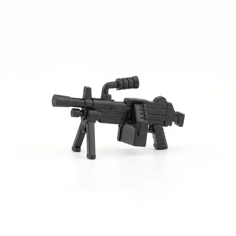 10PCS Military Weapons MOC M249 Heavy Machine Guns Soldier Army Mini Toy Swat Police Legoincompatible Figures Toys for Children