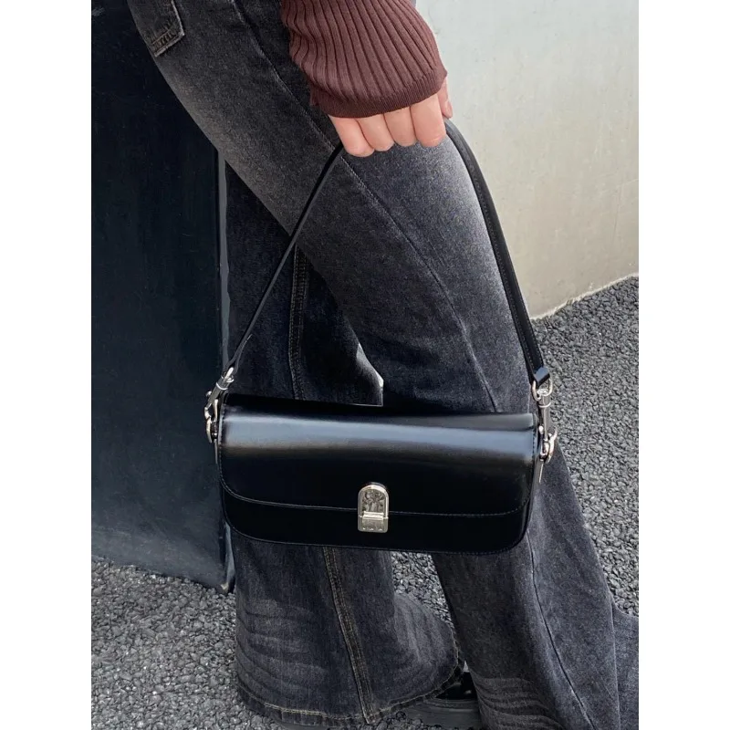 GAINNY Elegant Y2k Black Shoulder Women Office Lady Luxury Designer Solid Color Handbag Female Aesthetic Fashion Bag for Work