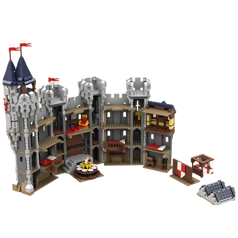 2155PCS MOC Falcons Impenetrable Keep Sturdy DIY Model Building Blocks Birthday Toys Gift