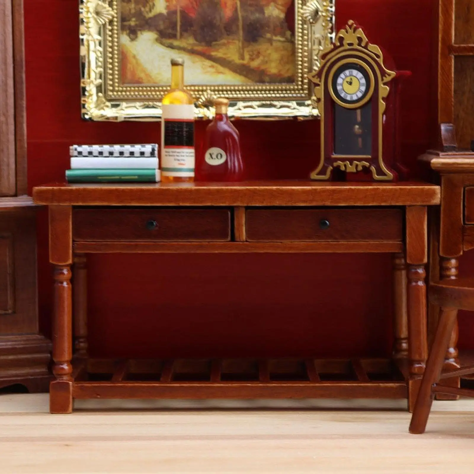 미니어처 인형의 집 나무 테이블, 인형의 집 가구, 미니어처 풍경 사진 소품용 1/12 시뮬레이션 테이블