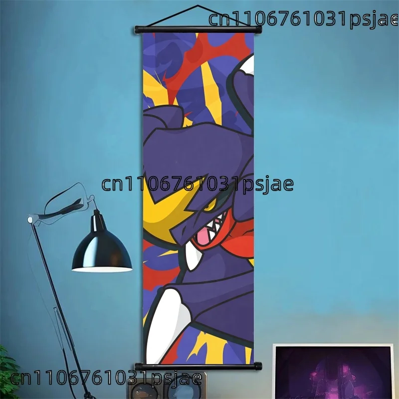 Vitrine Garchomp en batailles d'octane dynamiques et hautes. Imprime vives, couleurs audacieuses. pour les fans Craving Action Pokémon intense