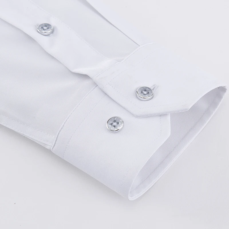 جودة الرجال طويلة الأكمام القمصان الاجتماعية الرسمية الفاخرة التجاعيد مقاومة غير الكي الصلبة الأعمال فستان كاجوال قمصان عادية