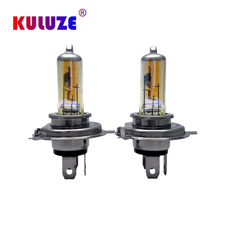 

2Pcs H4 Halogen Lamp 12V60/55W Headlamp 2300K P43t Replace Upgrade Super Yellow Rain And Fog Proof Light Car Bulbs
