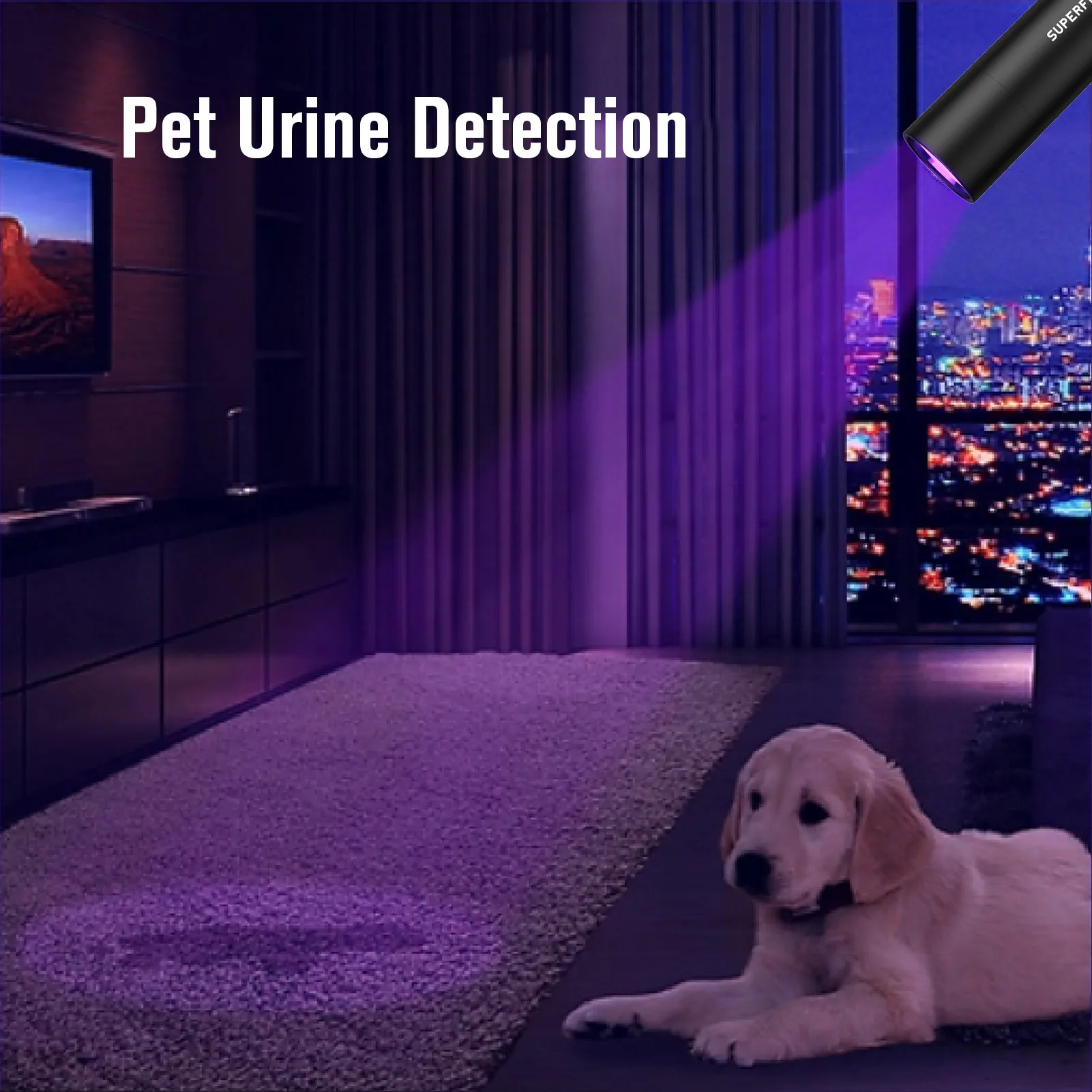 SUPERFIRE S11-H UV Flashlight 365/395nm Portable Mini Ultraviolet Torch Violet Light Pet Urine Scorpion UV Lamp Detector Tools