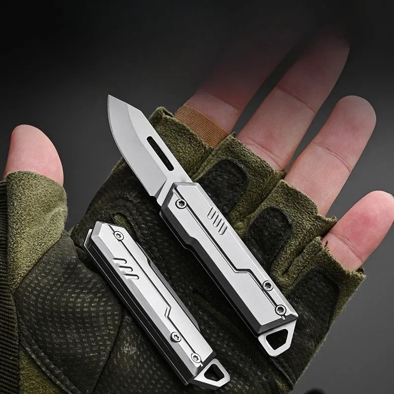 Multifunctional sharp household fruit knife portable self-defense outdoor knife mini unpacking high hardness folding knife