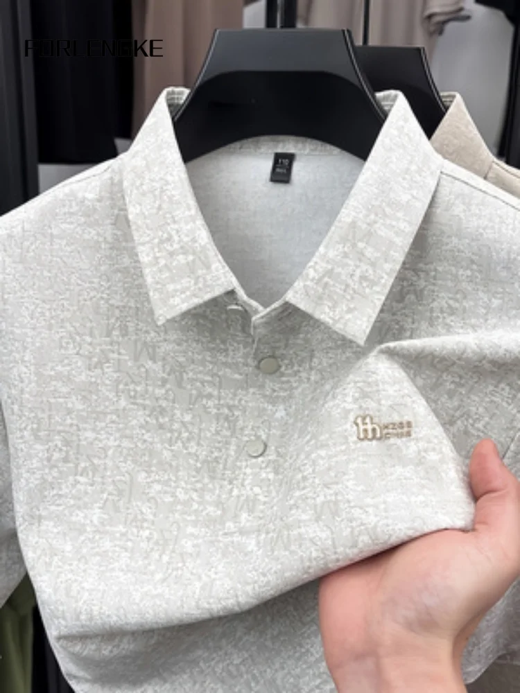FORLENGKE Men's Gentle Summer Short Sleeve Polo, Ideal for Lakeside & Garden Strolls, Sunset Relaxation and Daily Outings