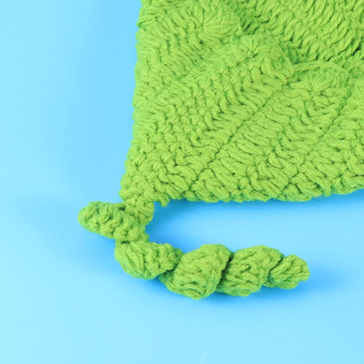 新生児帽子かぎ針編みスリープバッググリーンベビー写真小道具写真小道具新生児衣装幼児写真衣装