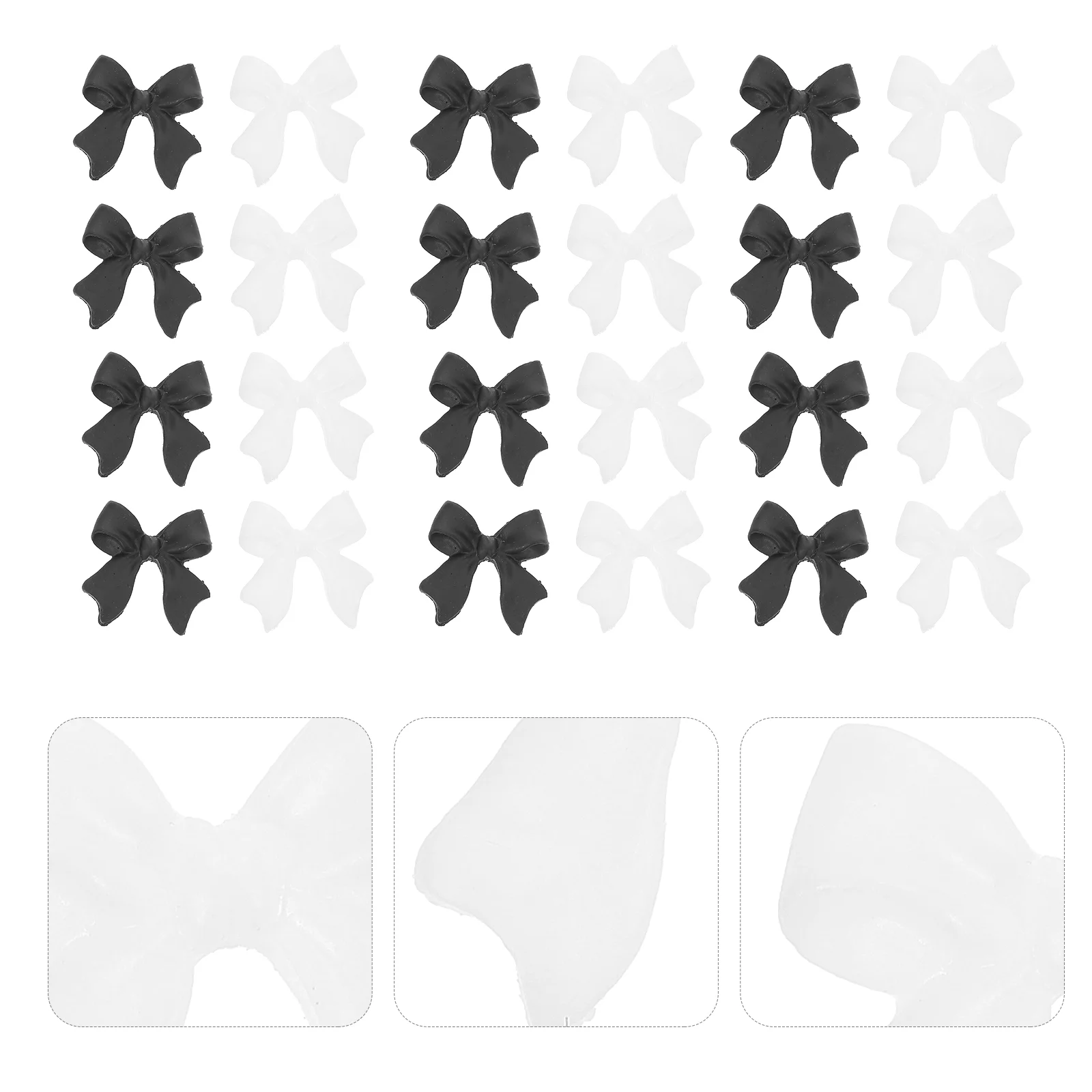 

100 Pcs Nail Stickers Bow Decoration Manicure DIY Three-dimensional 3D Charms Girl Adornment Accessory