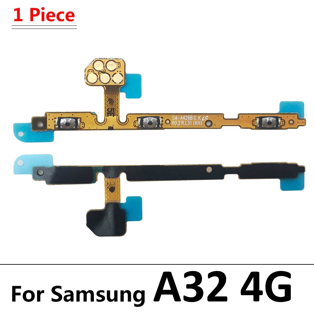 50Pcs, Power On Off Volume Side Button Key Flex Cable For Samsung A02 A02S A22 A32 A52 A72 A03s A03 A04 A04s A33 A53 A73 5G 4G